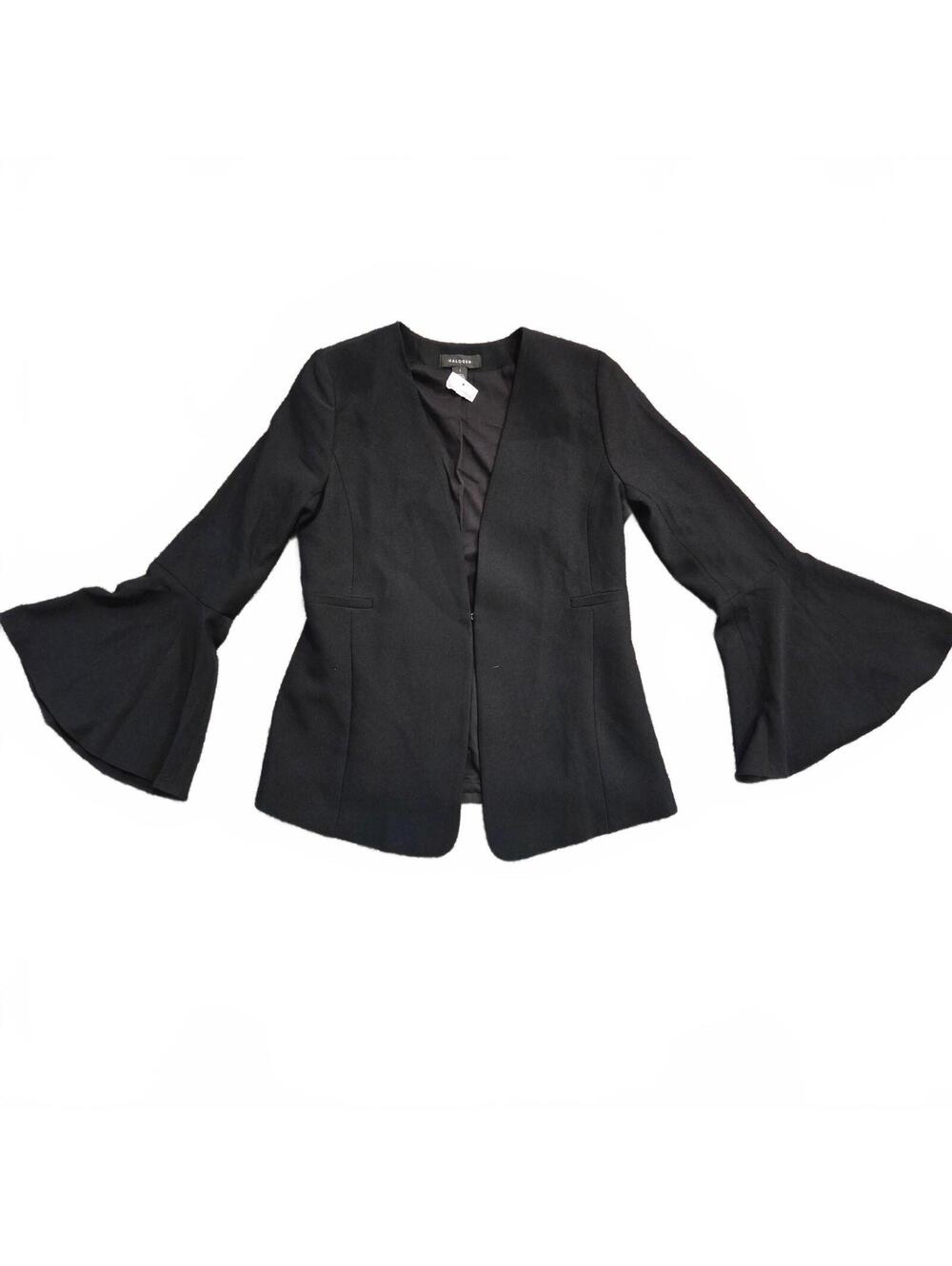 Halogen Womens Small Black Blazer Jacket with Bell Sleeves